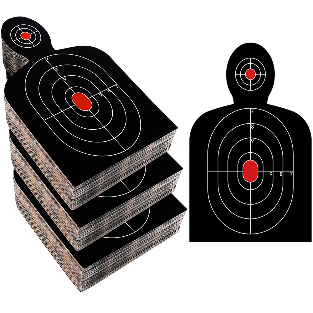 Arrowbash 72 Pcs Shooting Target Tactical Cardboard Targets Cardboard Silhouette Target for Shooting Range Practice Competitions Training(30 x 18 Inches)