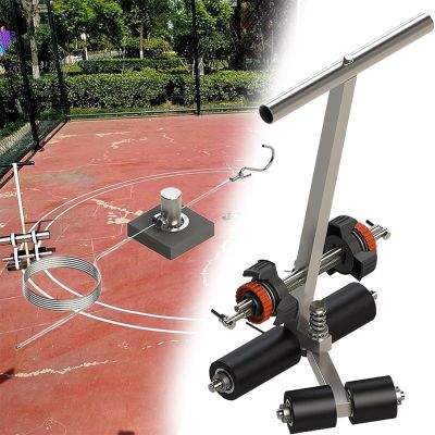 PPOIUYK Parking Lot Striping Machine, with Circle Kit, Court Line Tape Machine, Basketball Court Line Kit for Concrete, Asphalt, Road Warning