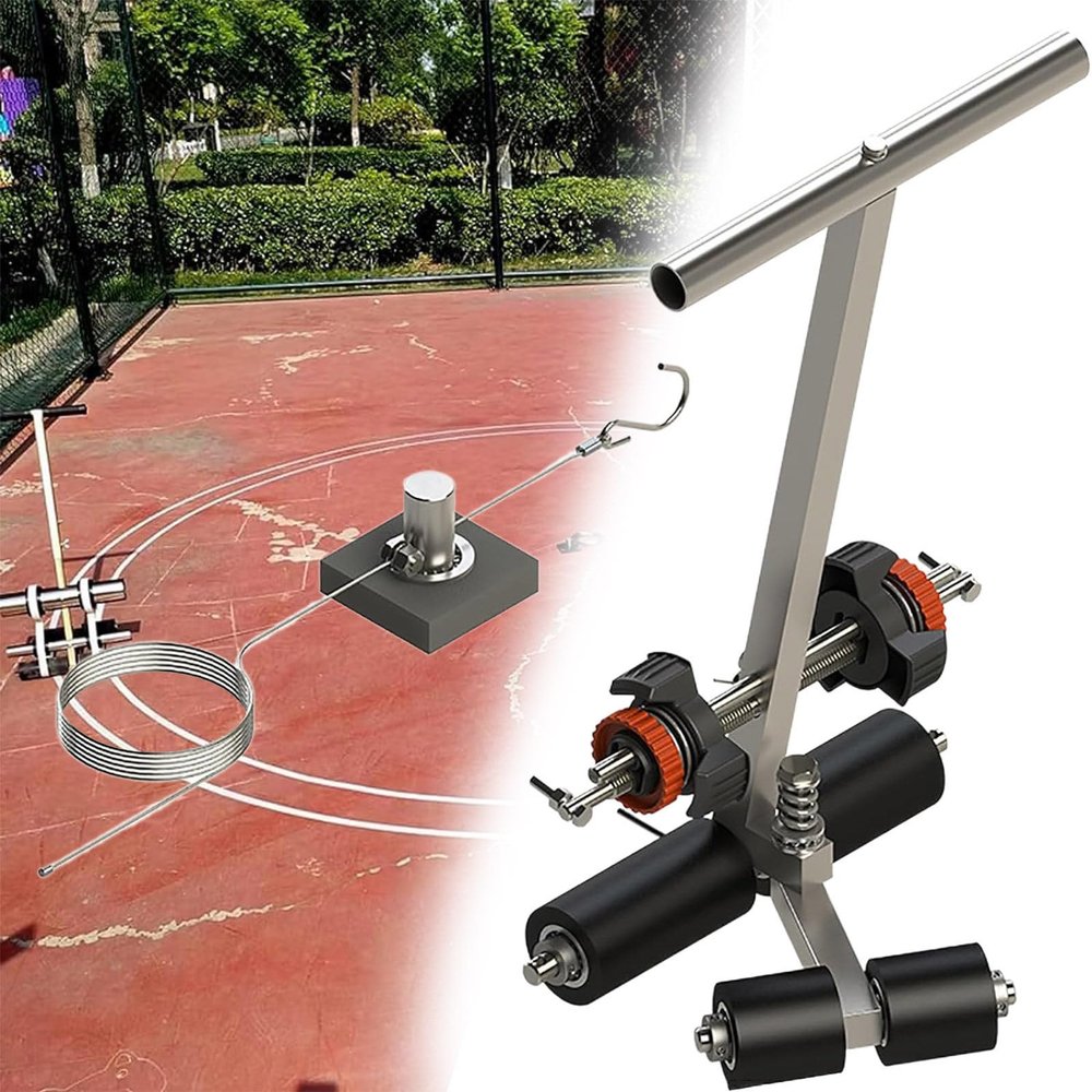 PPOIUYK Parking Lot Striping Machine, with Circle Kit, Court Line Tape Machine, Basketball Court Line Kit for Concrete, Asphalt, Road Warning