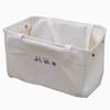Bicycle Dog Bag, Universal For Dogs And Cats, Foldable Bicycle Front Basket, Aluminum Alloy Bracket, Vegetable Basket Storage Bag, Head Bag, Suitable For Bicycles With Pig Nose Accessories(White Canva view 1