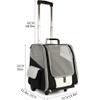DNGXAOYA Pet Duffel Bag, Out and About Portable Dog Trolley Case, High-Density Oxford Fabric, Can Be Used for Outdoor and Travelling, Three-Side Breathable Mesh, Roll-up Design, Detachable Base view 2