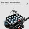 Bicycle Dog Bag, Bicycle Basket, Cats And Dogs, Mountain Bike Front Basket, Folding Pet Bag, Bicycle Basket Front Hand Canvas, Large Capacity, Folding Easy To Clean, Quick Snap Snap(Aluminum Carrying view 3