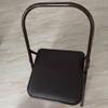 Eqvexd Pilates Yoga Chair,Backless Yoga Chair Prop,Yoga Chair Iyengar,Yoga Inversion Chair,Metal Folding Chair,Brown view 4