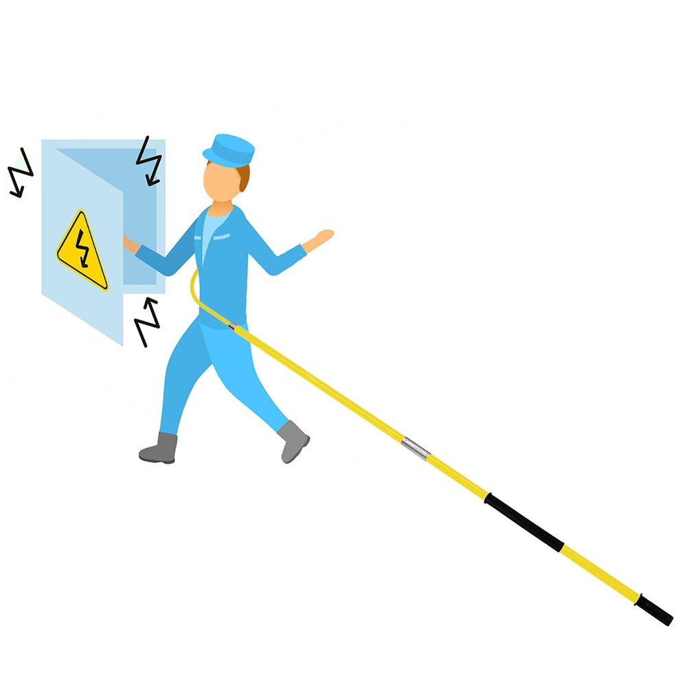Rescue Hook Emergency Rescue Sticks ? High Voltage Safety Rescue Pole with Hook, Electrician Electrocution Emergency Rescue Sticks, Lightweight Life-Saving Protective Equipment, Specialized Equipment