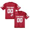 Custom Football Jersey Personalized Replica Football Uniform Stitched Printed Logo Team Name Number Fans Gift for Men Youth Women Kid Z Red view 1