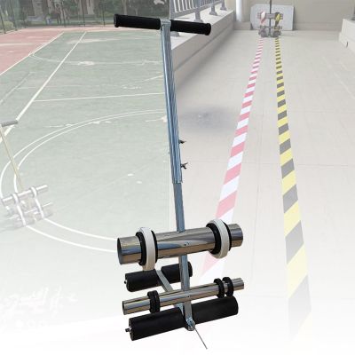 PPOIUYK Playing Field Line Striping Machines (Adjustable Width), Basketball Court Marking Tool Kit, Tape Line Marking Tool, for Driveway, Asphalt Or Concrete, Basketball Courts