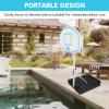 Portable Poolside Basketball Hoop System Basketball Hoop for Pool Height Adjustable 3.1ft-4.7ft with 36" Backboard for Indoor Outdoor Use (Blue) view 4