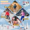 West Biking Kids Merino Wool Ski Socks for Boys Girls Kids Knee High Socks Thermal Winter Warm Snowboard Sock 2 Pairs 4-15years view 4