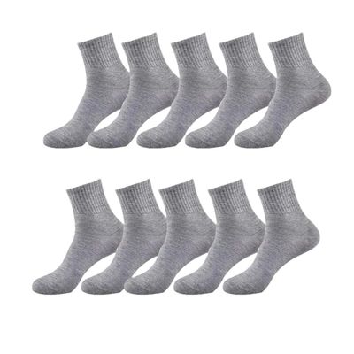 10Pairs Men's Socks Solid Color Breathable Soft Socks Casual Business Office Dress Socks