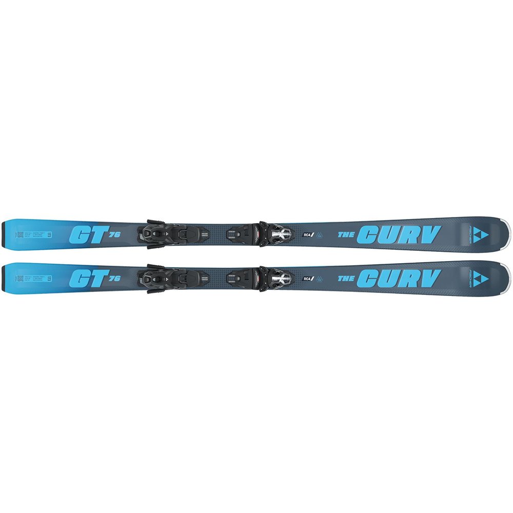 FISCHER Men's The Curv GT 76 Snow Sports Versatile Maneuverable Responsive Alpine All Mountain Skis with RSW 10 GW Powerrail Brake 85 [G] Bindings Included, 159 cm