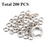 SagaSave 200PCS High Strength Heavy Stainless Steel Fishing Split Ring, 5 Sizes Double Snap Lure Tackle Connector Kit, Fishing Tackle for Freshwater and Saltwater-with Lure Plier view 3