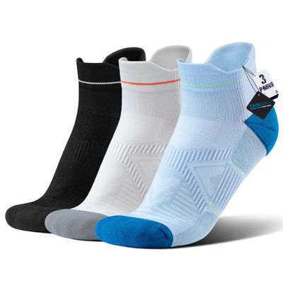 BRISIRA Bamboo Viscose Compression High Ankle Socks Men Women Cushioned Anti Blister HIking Golf Arch Support Running Socks