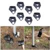 SquEqu 8 Pack Camping Tarp Poles Holder Fixing Anchor with Metal Hole Tent Poles Feet Clasp Fastener for Awning Canopy Rainfly Tarp Hammock Rain Fly Sun Shade Shelter Tent Stakes Ground Tent Pegs view 3