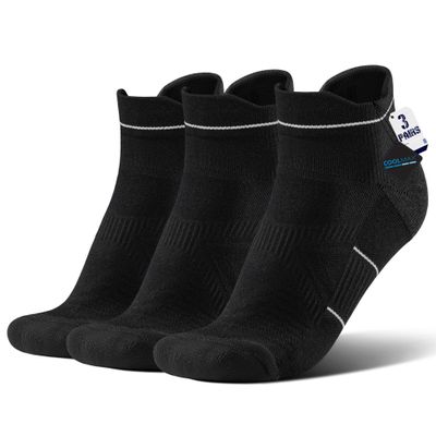 BRISIRA Bamboo Viscose Compression High Ankle Socks Men Women Cushioned Anti Blister HIking Golf Arch Support Running Socks