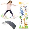 Balance Board for Kids Adult, 35inch Wobble Balance Board Balance Trainer With Anti-slip Felt Pads Animal Prints Suitable for Home Office, Teeter Popper Rocker Board Open Ended Toys (Grey) view 1