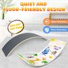 Balance Board for Kids Adult, 35inch Wobble Balance Board Balance Trainer With Anti-slip Felt Pads Animal Prints Suitable for Home Office, Teeter Popper Rocker Board Open Ended Toys (Grey) view 2