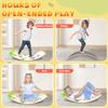 Balance Board for Kids Adult, 35inch Wobble Balance Board Balance Trainer With Anti-slip Felt Pads Animal Prints Suitable for Home Office, Teeter Popper Rocker Board Open Ended Toys (Grey) view 4