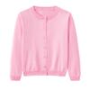 Girls Cardigan Sweater School Uniforms Toddler Long Sleeve Button Knit Solid Sweaters Tops Pink view 1