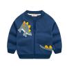 Toddler Baby Boy Girl Varsity Jacket Kids Cotton Dinosaur Print Baseball Bomber Jacket Outwear Fall (Blue, 3-4 Years) view 1