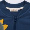 Toddler Baby Boy Girl Varsity Jacket Kids Cotton Dinosaur Print Baseball Bomber Jacket Outwear Fall (Blue, 3-4 Years) view 2