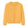 Girls Cardigan Sweater School Uniforms Toddler Long Sleeve Button Knit Solid Sweaters Tops Yellow view 1