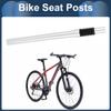 INFINAUTO Bike Seat Posts 31.6x400mm Bike Saddle Post Seat Tube Aluminum Alloy Silver Tone Shock Absorbing view 3