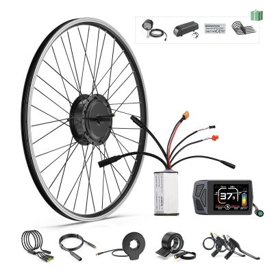 BAFANG Ebike Conversion Kit,48V500W Front Hub Motor Kit with EKD01 Digital Display&Smart Controller PAS System,High Speed Brushless Geared Ebike Motor for 700C/28 Front Wheel Electric Bicycle Kit