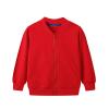 Toddler Baby Boy Girl Varsity Jacket Kids Solid Color Baseball Bomber Jacket Outwear Zip Up Fall (Red, 18-24 Months) view 1