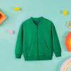 Toddler Baby Boy Girl Varsity Jacket Kids Solid Color Baseball Bomber Jacket Outwear Zip Up Fall (Red, 18-24 Months) view 4