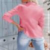 siliteelon Women's Button Down Shirts Long Sleeve Dress Shirts Wrinkle Free Collared Work Office Solid Blouses Corset Tops - Peach Pink M view 2