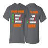 Lantliv Custom T Shirts for Men and Women, Add Your Own Text, Logo, Image T-Shirts for Birthday, Father's Day and Mother's Day, Toddler Heather Dark Gray XLarge view 1