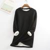 SEAOPEN Fleece Sweatshirts for Women Winter Warm Sherpa Lined Shirts Fuzzy Pullover Top Soft Crewneck Thermal Underwear view 2