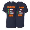 Lantliv Custom T Shirts for Men and Women, Add Your Own Text, Logo, Image T-Shirts for Birthday, Father's Day and Mother's Day, Toddler Navy XLarge view 1
