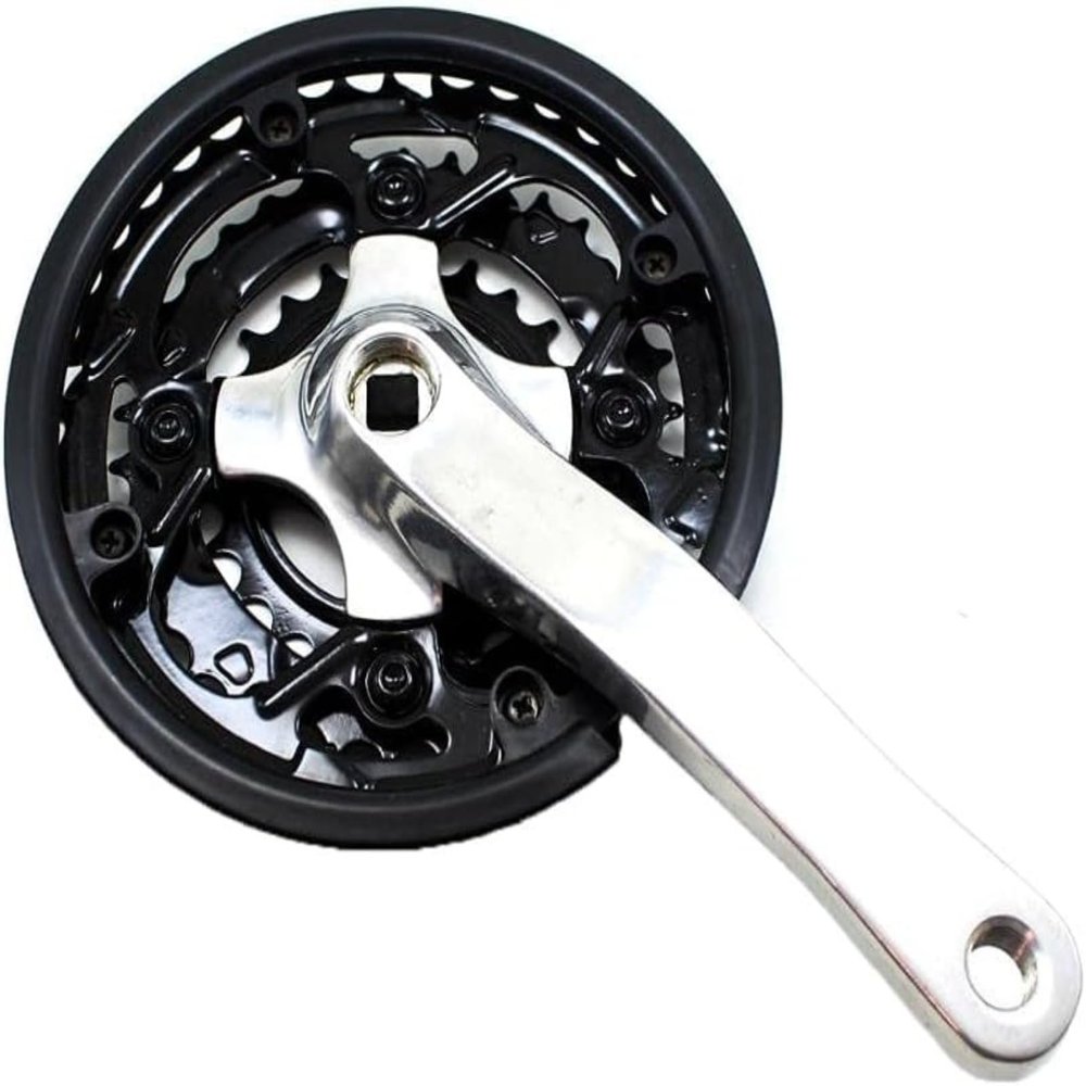 MINSENPIJU Bike Crank,Cranksets for Bikes 7 8 9 Speed MTB Bike Crankset 24T-34-42T 170mm Aluminum Alloy Chainwheel Sprocket Square Hole Bicycle Crank Set