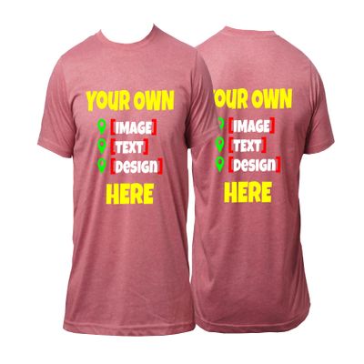 Lantliv Custom T Shirts for Men and Women, Add Your Own Text, Logo, Image T-Shirts for Birthday, Father's Day and Mother's Day, Toddler Heather Mauve Large