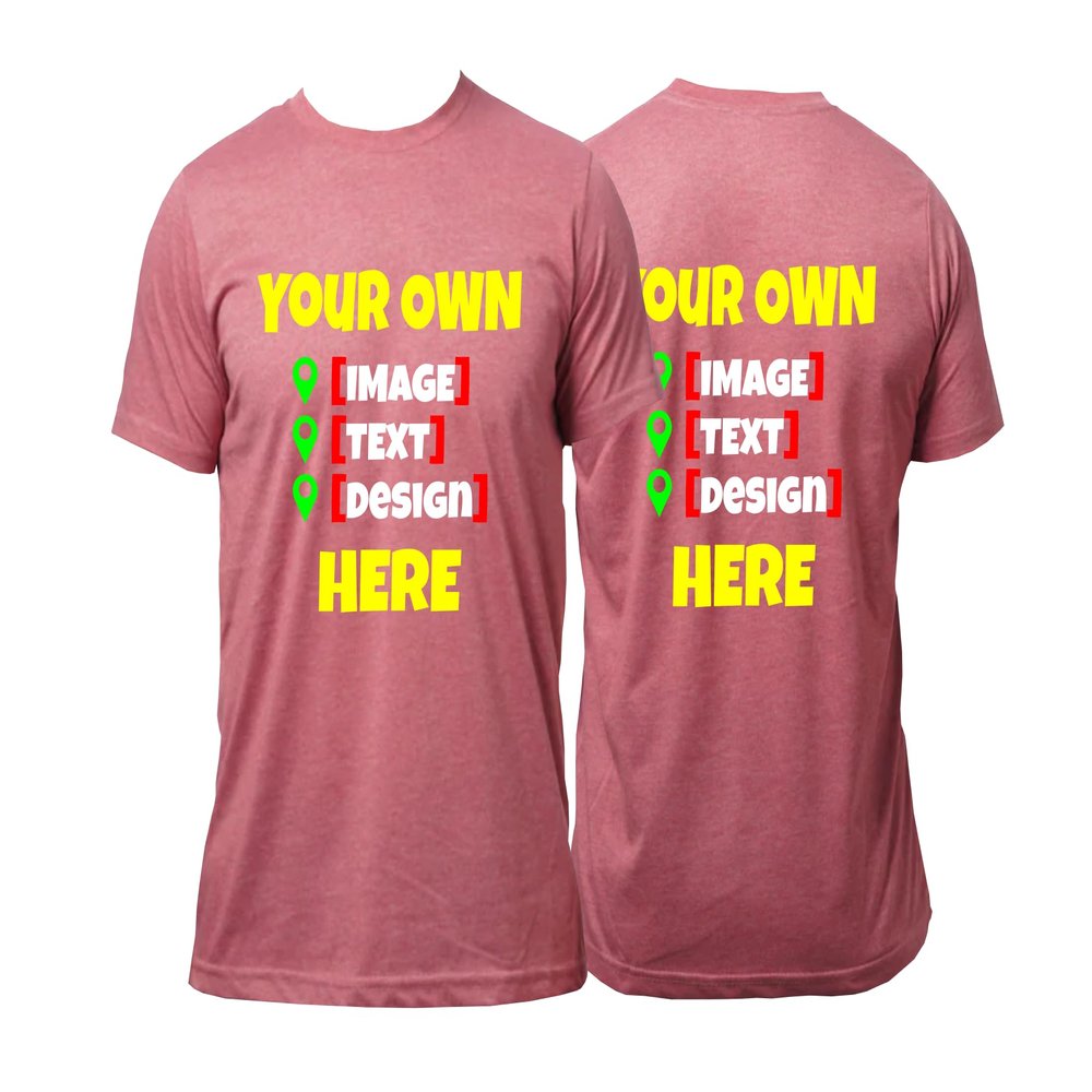 Lantliv Custom T Shirts for Men and Women, Add Your Own Text, Logo, Image T-Shirts for Birthday, Father's Day and Mother's Day, Toddler Heather Mauve Large