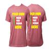 Lantliv Custom T Shirts for Men and Women, Add Your Own Text, Logo, Image T-Shirts for Birthday, Father's Day and Mother's Day, Toddler Heather Mauve Large view 1