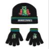 Minecraft Boys Beanie & Gloves Set | Gamer Kids TNT Creeper Graphic Knitted Winter Bundle Character Hat & Gloves view 1