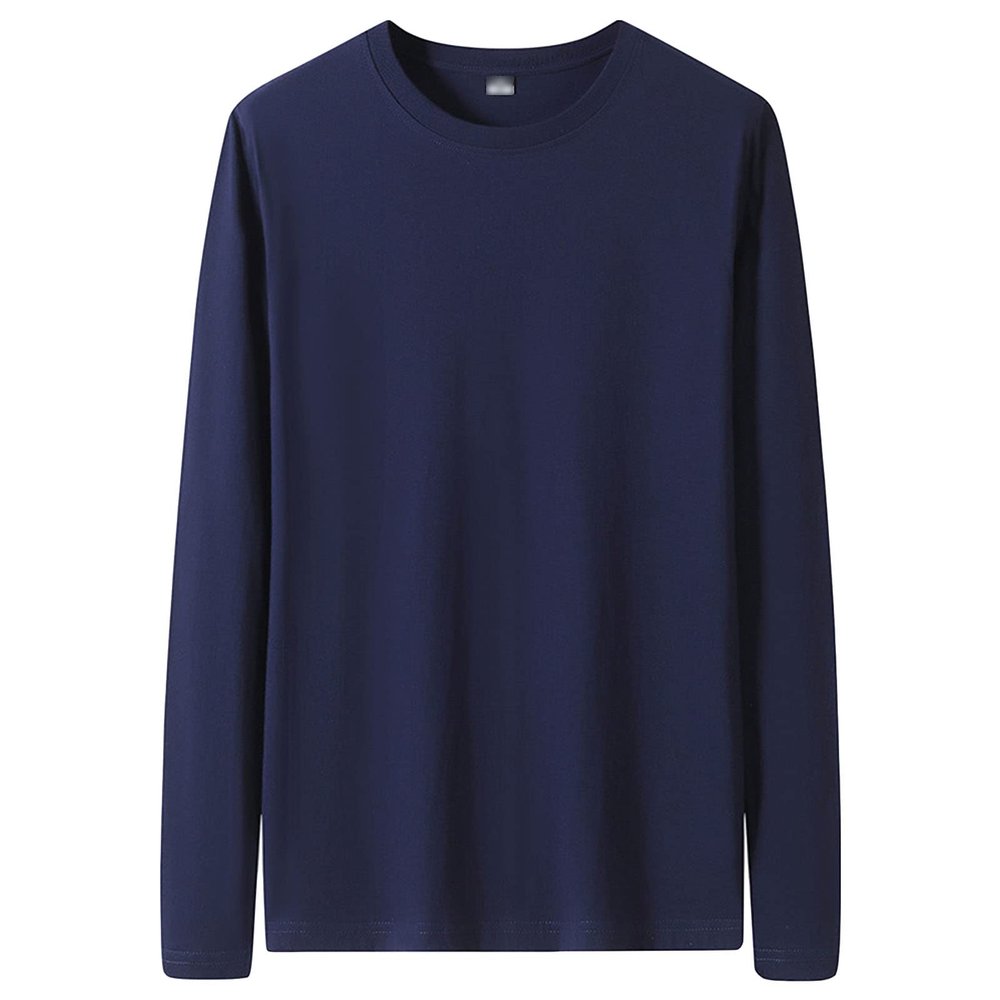 Men's Crewneck Sweater T Shirt Classic Jumper Long Sleeve Pullover Top Soft Casual Loose Workout Tops Sweaters (X-Large,Dark Blue)