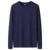 Men's Crewneck Sweater T Shirt Classic Jumper Long Sleeve Pullover Top Soft Casual Loose Workout Tops Sweaters (X-Large,Dark Blue) view 1