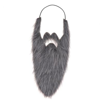 LCSVCCXA Fake Moustache Cosplay Fake Long Beard for Stage Performance Festive Halloween, Gray 44cm