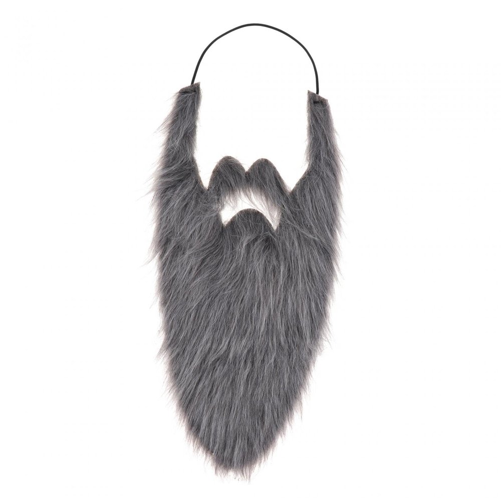 LCSVCCXA Fake Moustache Cosplay Fake Long Beard for Stage Performance Festive Halloween, Gray 44cm