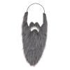 LCSVCCXA Fake Moustache Cosplay Fake Long Beard for Stage Performance Festive Halloween, Gray 44cm view 1