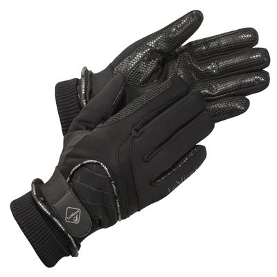 LeMieux Waterproof Lite Gloves - Flexible to Feel Reins - Silicone Grip - Black - XSmall