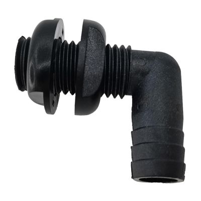 Boat Marine 3/4" Inch 90 Degree Thru Hull Fitting Deck Floor Drain Replacement Accessory Part for Boat Tractor