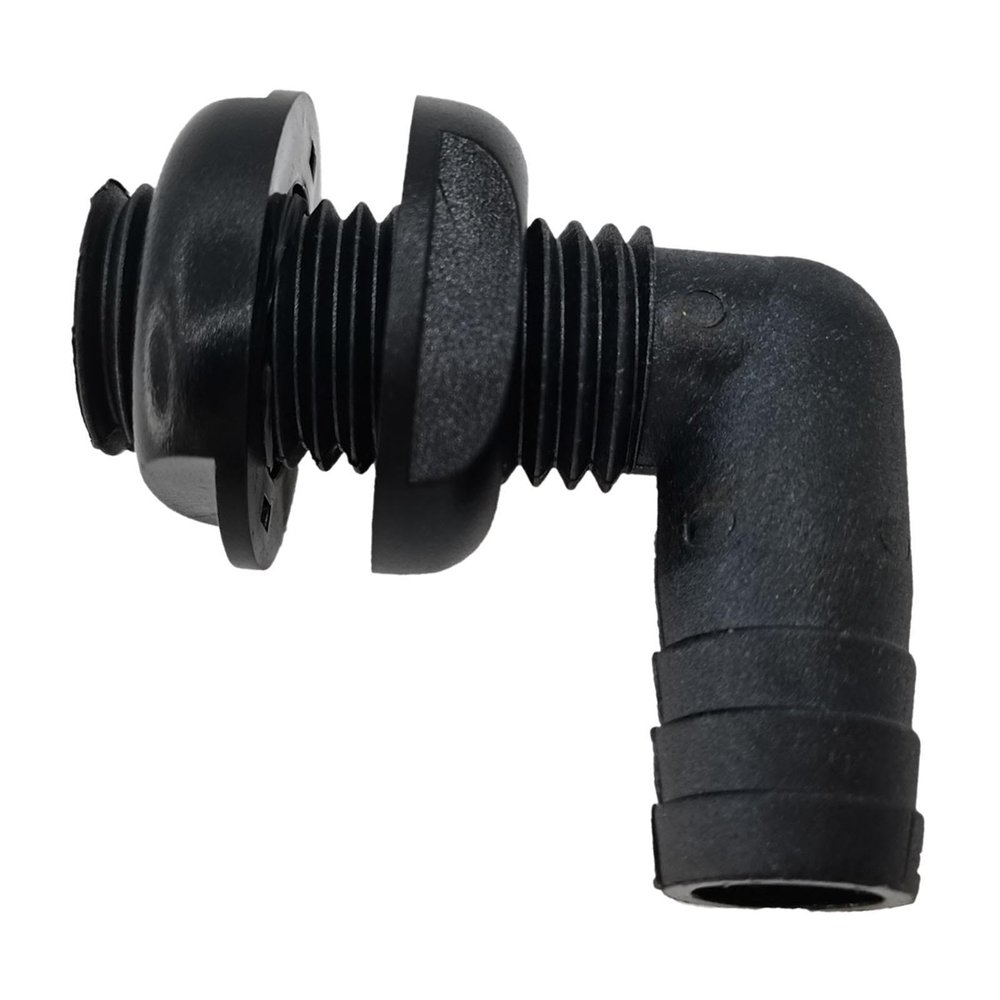 Boat Marine 3/4" Inch 90 Degree Thru Hull Fitting Deck Floor Drain Replacement Accessory Part for Boat Tractor