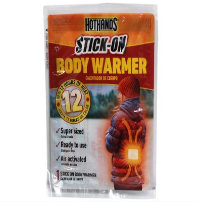 HotHands Stick-On Body Warmer, Super-Sized, Air Activated, Up to 12 Hours of Heat, Individually Packed (Pack of 20)