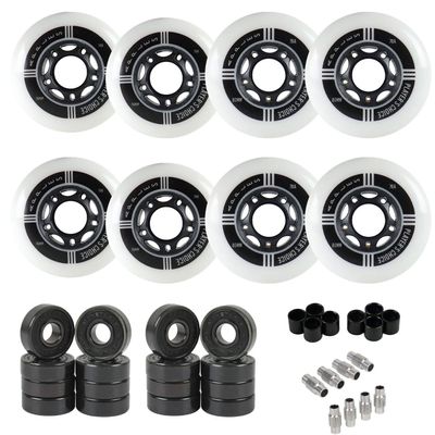 Player's Choice Indoor Roller Hockey Wheels 76/80 Hilo Apples 78A 8-Pack with Hybrid Ceramic Bearings