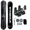 Symbolic Knotty 2025 Snowboard + Black Bindings, Leash, Stomp Pad Package 140 145 150 155 157 160 163 167 (Bindings Black L/XL Men(fit 9-15), 157cm Hybrid Rocker) view 1