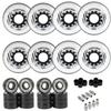 Player's Choice Indoor Roller Hockey Wheels 68/72 Youth Hilo Ginos 74A 8-Pack with Silver Ceramic Bearings view 1